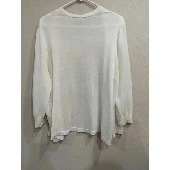 White simple cardigan by Worthington Woman size 1X - Picture 4 of 6